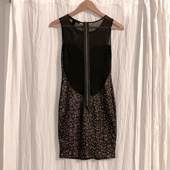 NWOT XXI mesh and metallic print dress - Picture 3 of 4